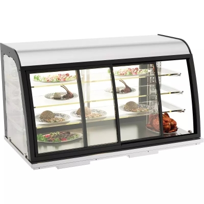 DROP-IN VITRINE CHAUFFANTE 155L PORTES COULISSANTES